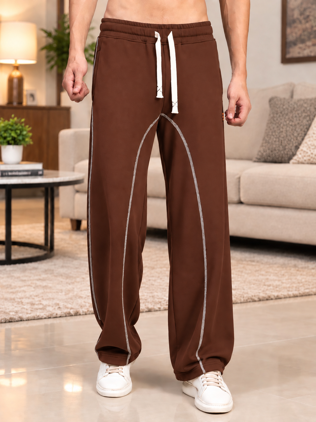BEAT MODE FIT JOGGERS DARK BROWN