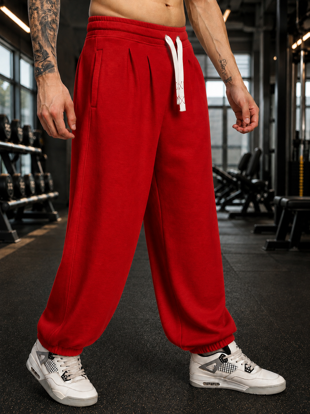 COOLFIT BAGGY LOOSE FIT JOGGER RED