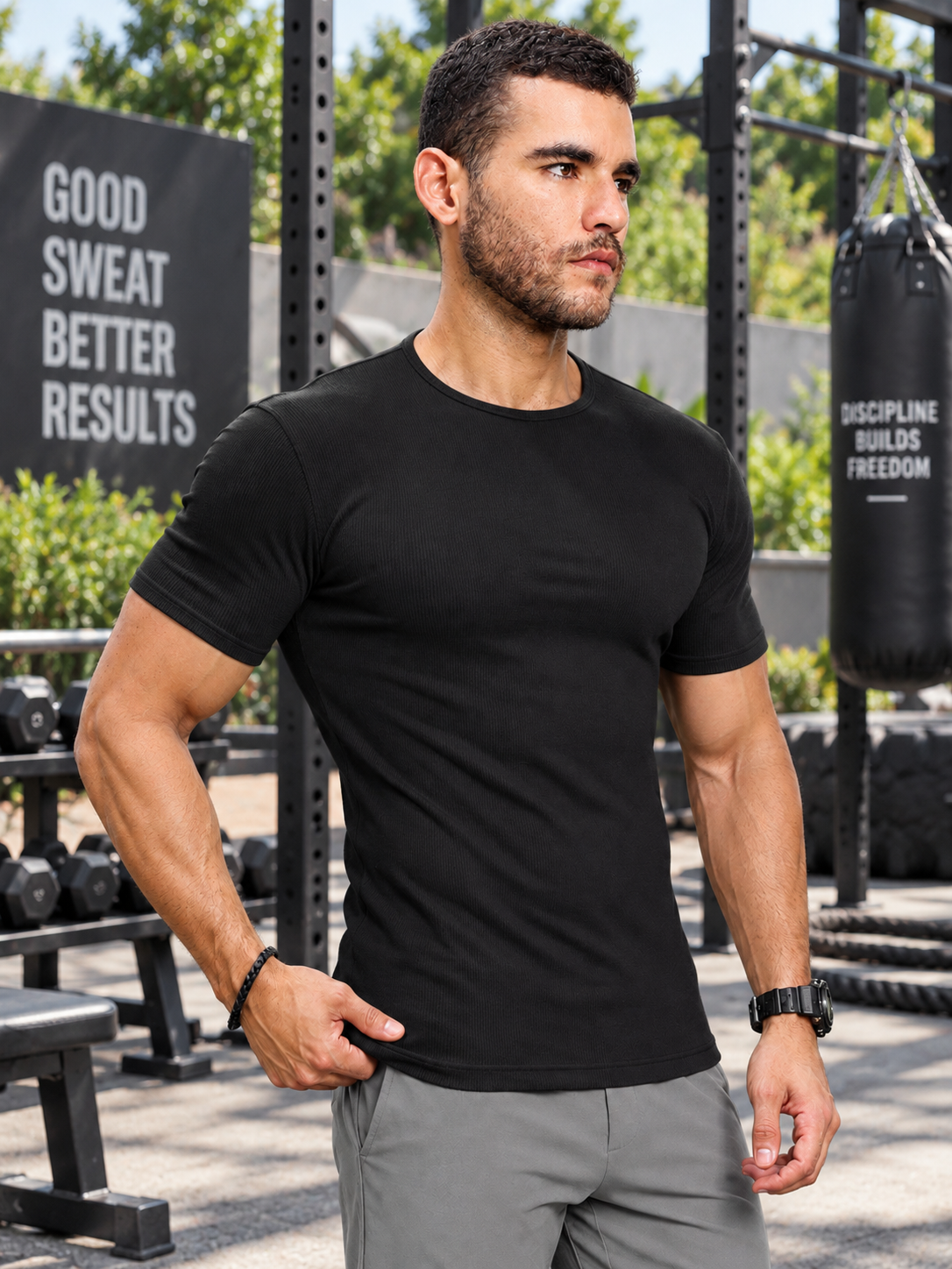 FROSTED AGATE T-SHIRT BLACK