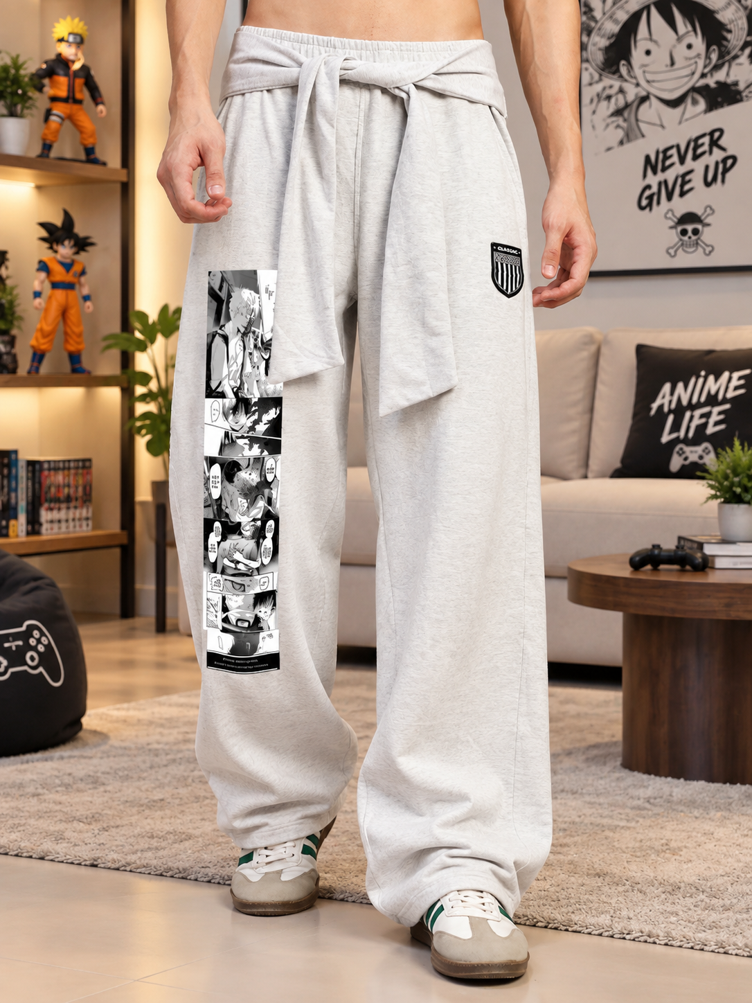 CHILL GRAPHIC JOGGERS MELANGE GREY