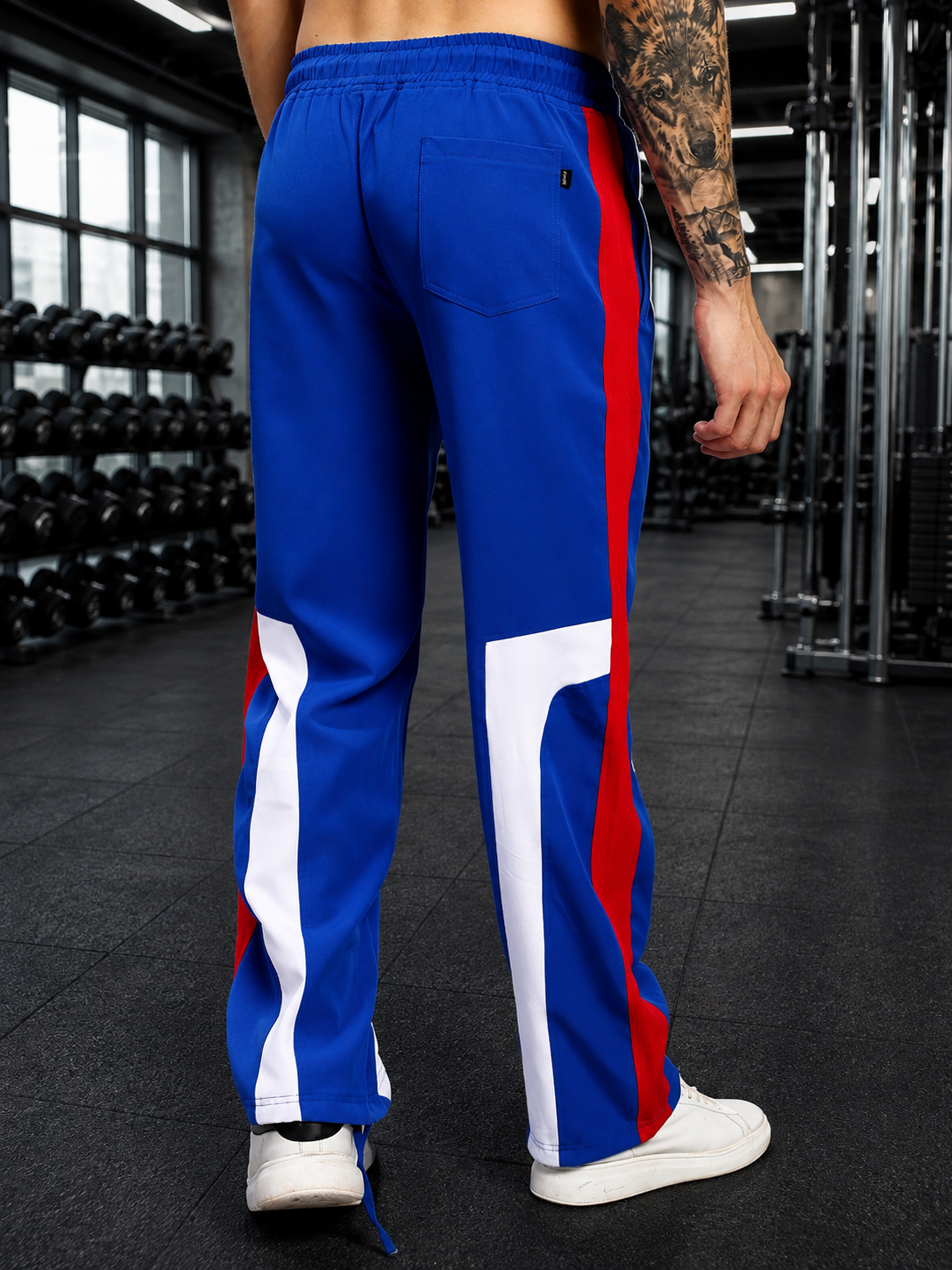 RETRO RUNNER RELAXED-FIT JOGGERS BLUE MULTI