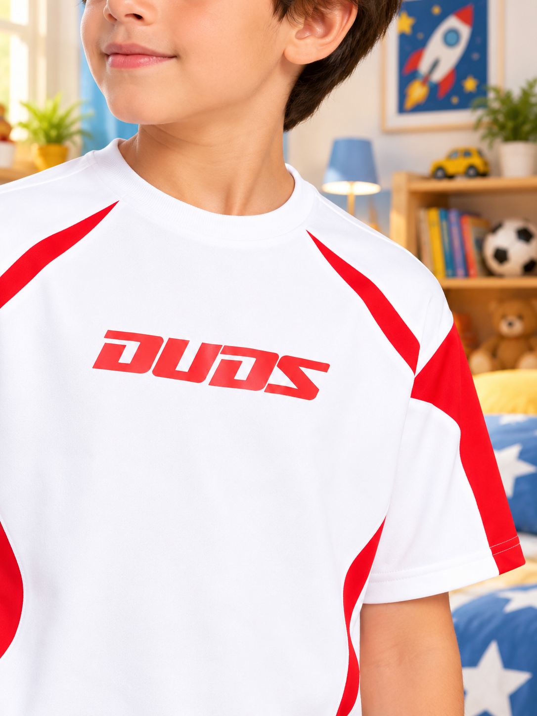CANDOR OVER-SIZED T-SHIRT FOR BOYS GIRLS WHITE RED