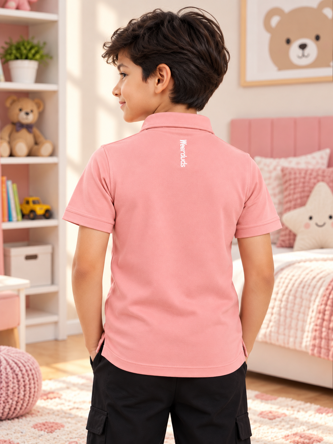 ROSEWOOD POLO REGULAR T-SHIRT FOR BOYS GIRLS PINK