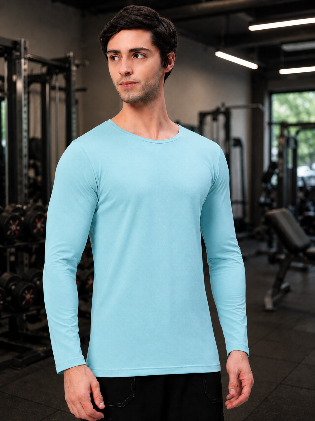 OMNI SLIM FIT SWEATSHIRT SKY BLUE