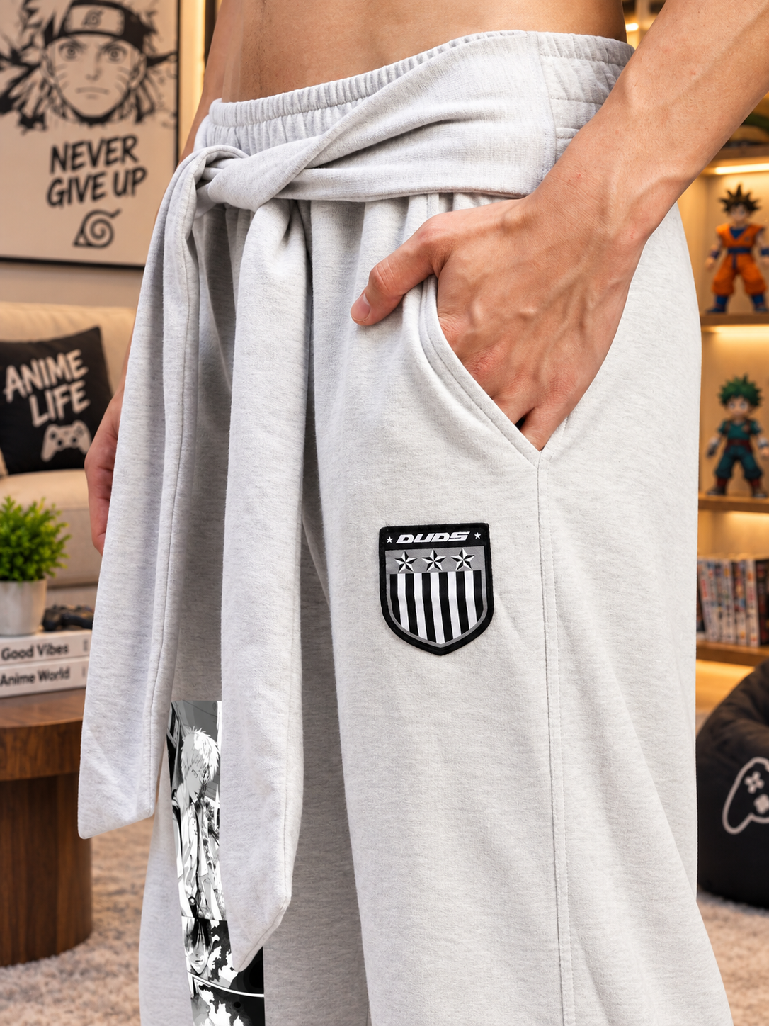 CHILL GRAPHIC JOGGERS MELANGE GREY
