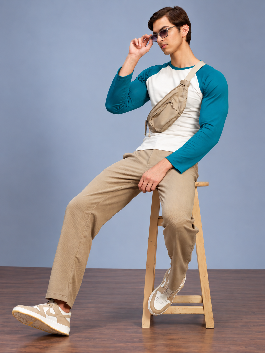 WAFFLE KNIT RELAXED FIT PANTS BEIGE