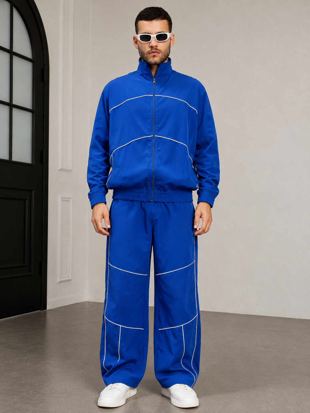 RAIDER CO-ORD SET BLUE WITH WHITE ACCENTS