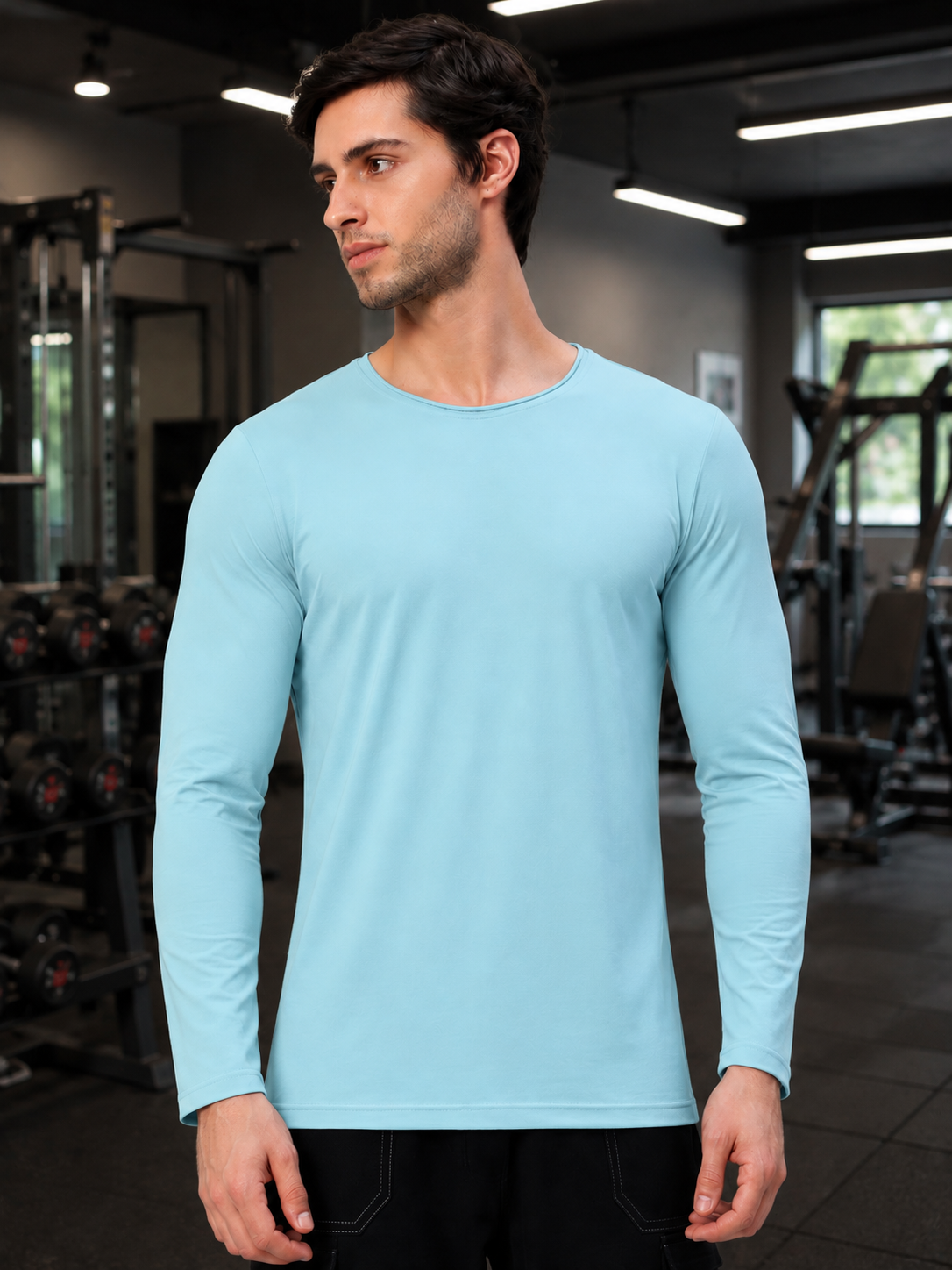 OMNI SLIM FIT SWEATSHIRT SKY BLUE