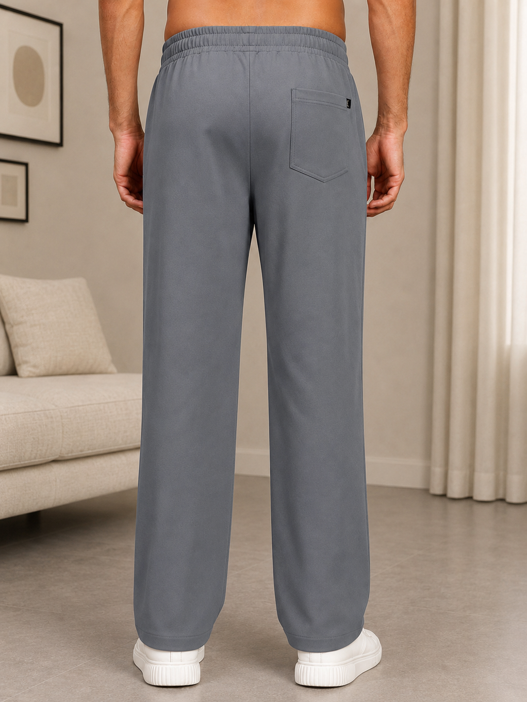 ATHLETIC DRESS TRACK TROUSERS GREY