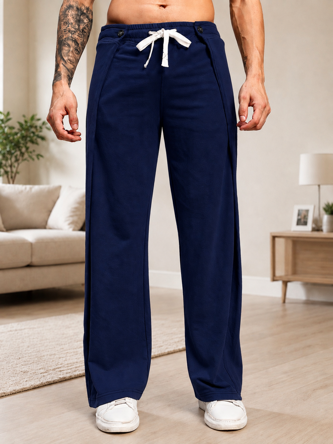 OMEGA FLOW WIDE FIT JOGGERS BLUE