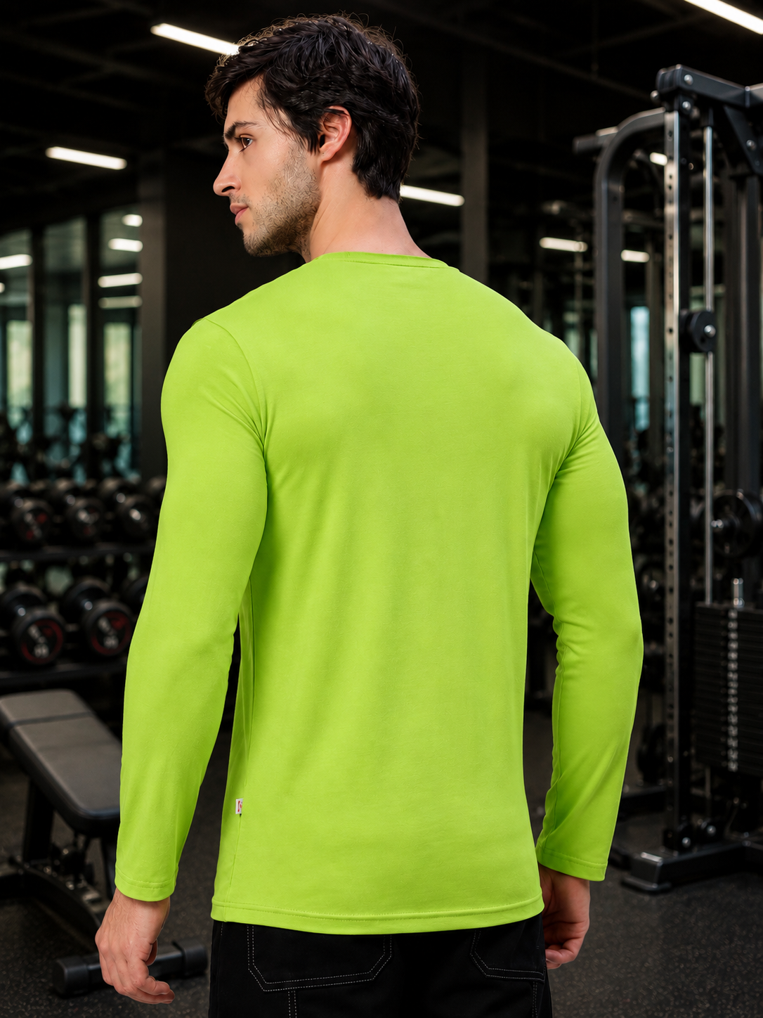 OMNI SLIM FIT SWEATSHIRT NEON GREEN