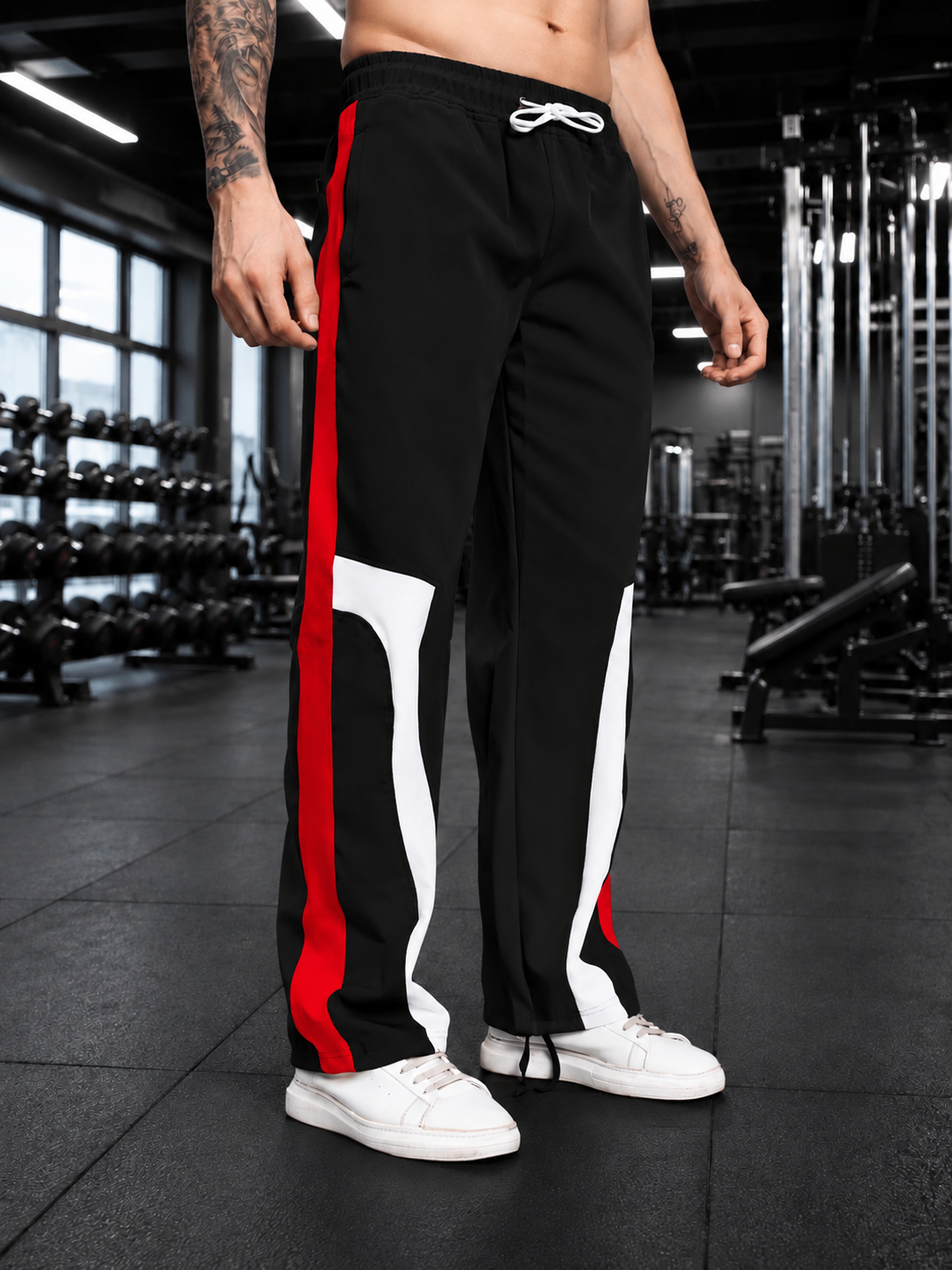 RETRO RUNNER RELAXED-FIT JOGGERS BLACK MULTI