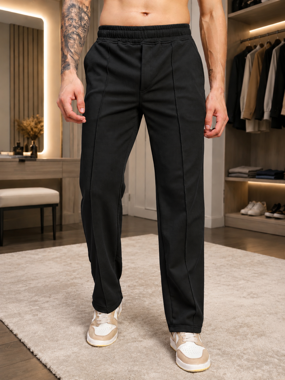 ELITE TEXTURED FIT JOGGERS BLACK