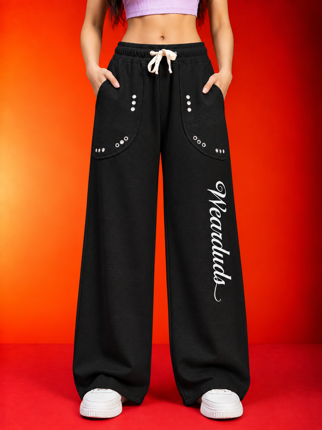 WOMEN STREETWEAR LOOSE-FIT GRAPHIC BLACK