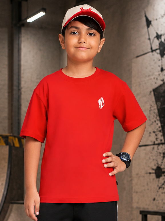 NEO STREET DROP T-SHIRT FOR BOYS GIRLS RED
