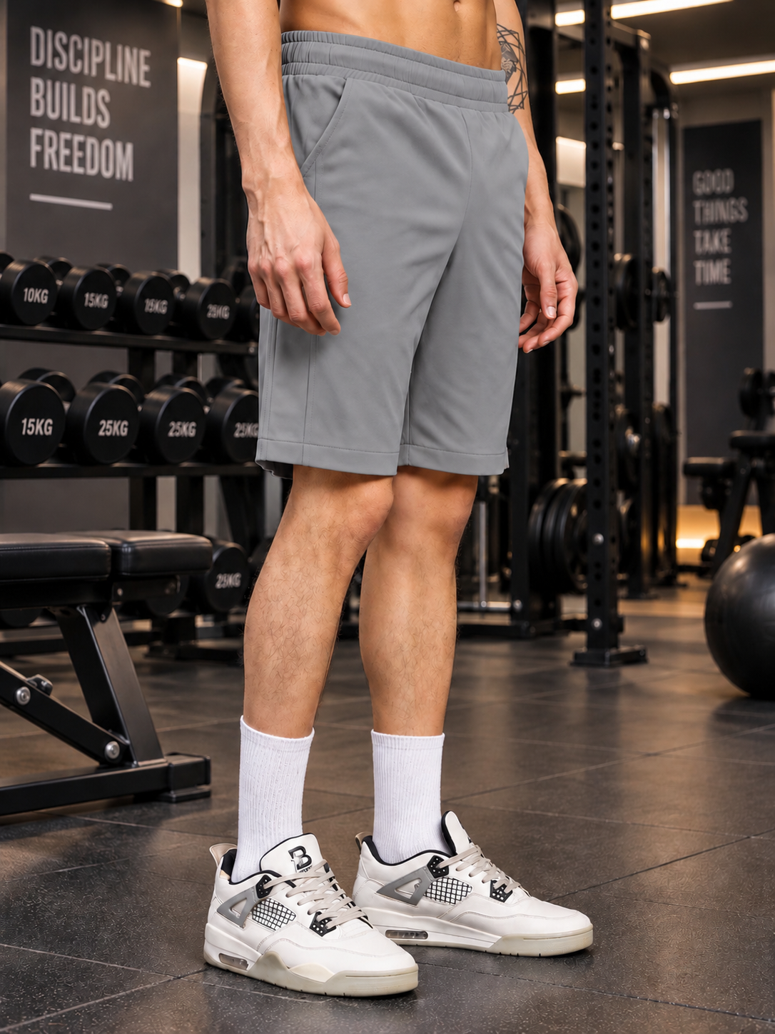WORKOUT RUNNING REGULAR SHORTS GREY