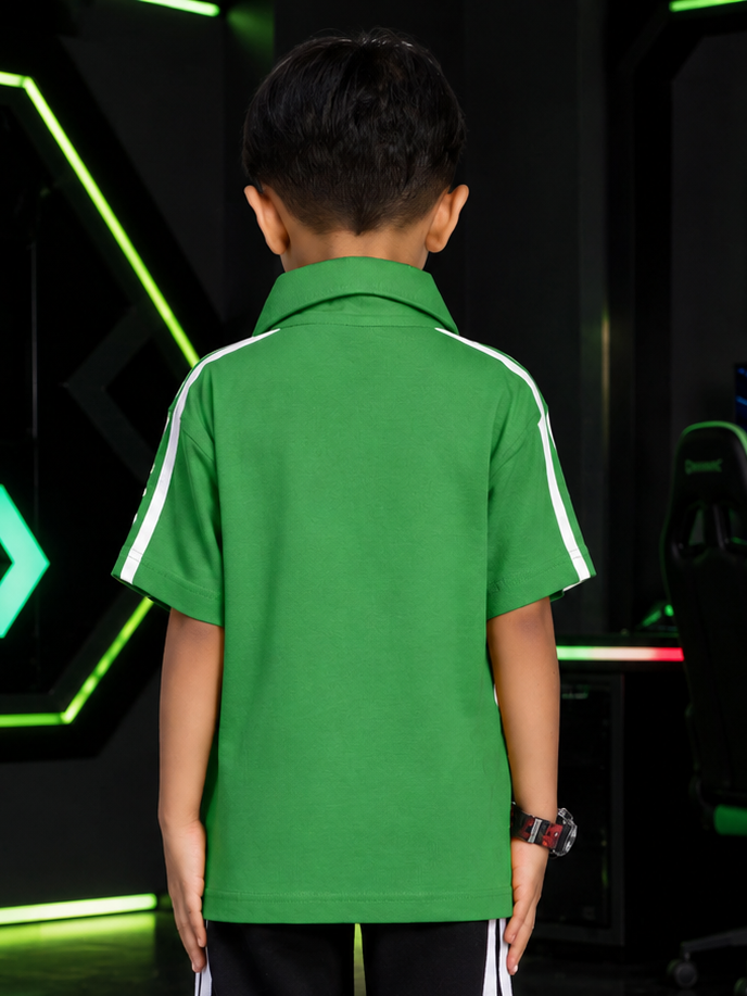CHAMPION TRACK POLO T-SHIRT FOR BOYS GIRLS GREEN