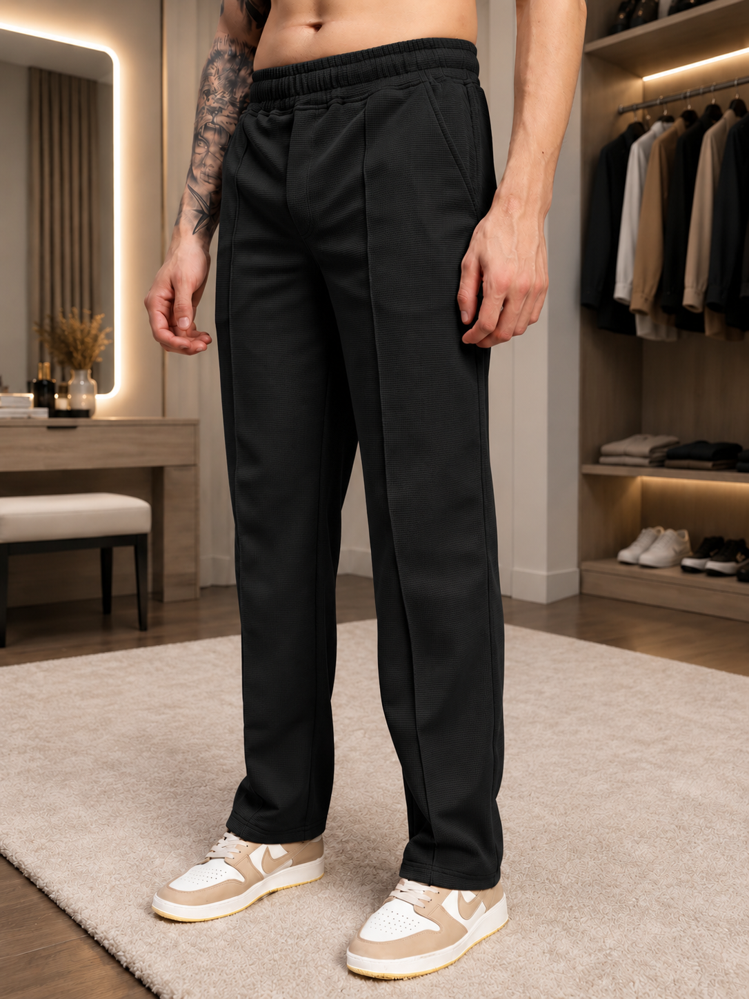 ELITE TEXTURED FIT JOGGERS BLACK