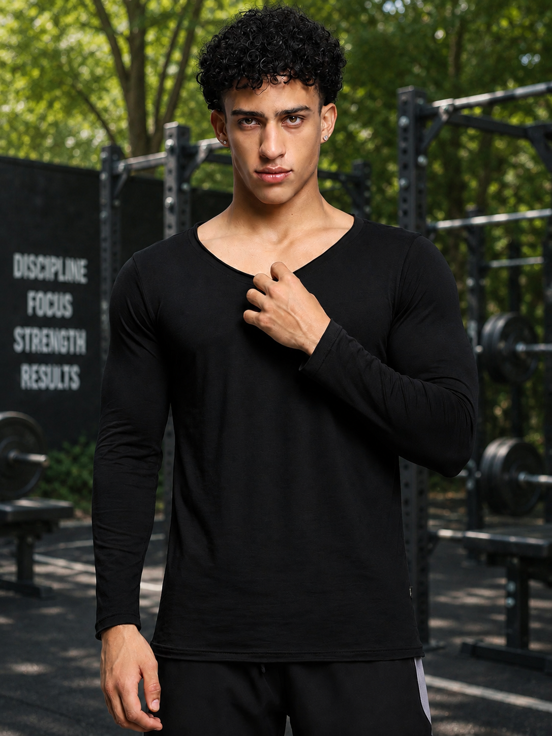 Stay sleek and confident in the JOEL SLIM FIT COTTON SWEATSHIRT BLACK—soft, modern, and perfect for versatile everyday wear.