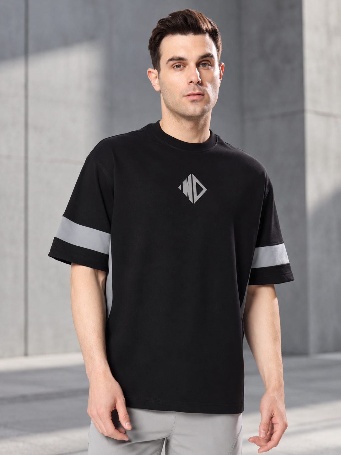 WD GORBCORE OVERSIZED T-SHIRT BLACK GREY