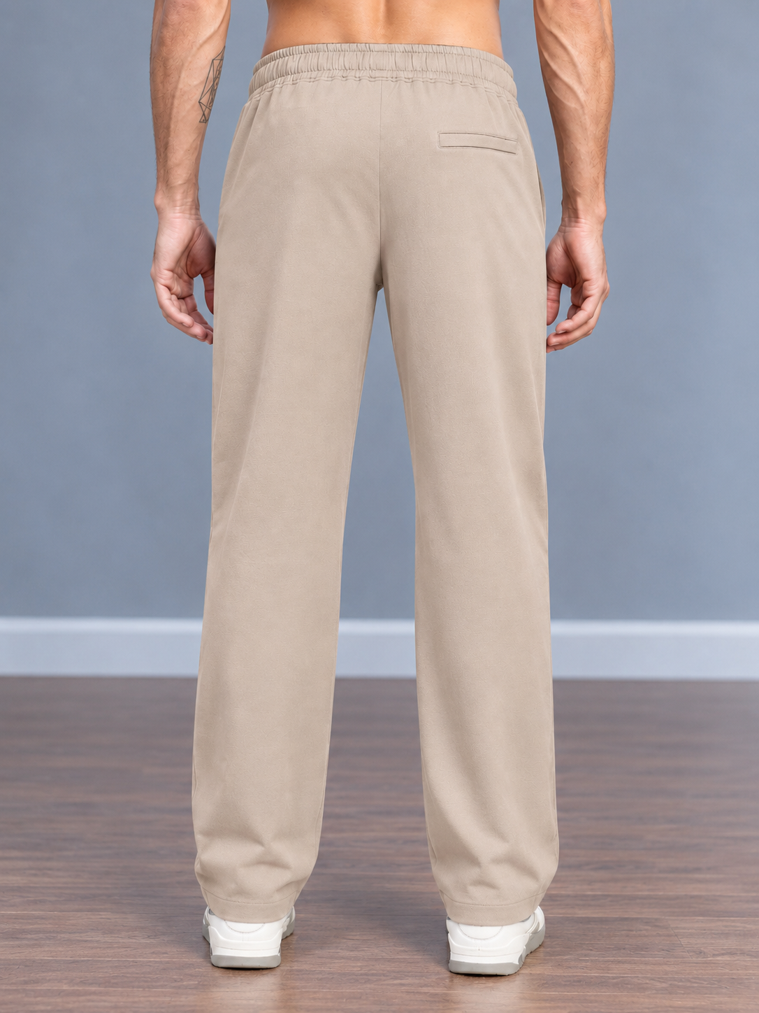 WAISTBOARD SMART CASUAL PANTS BEIGE