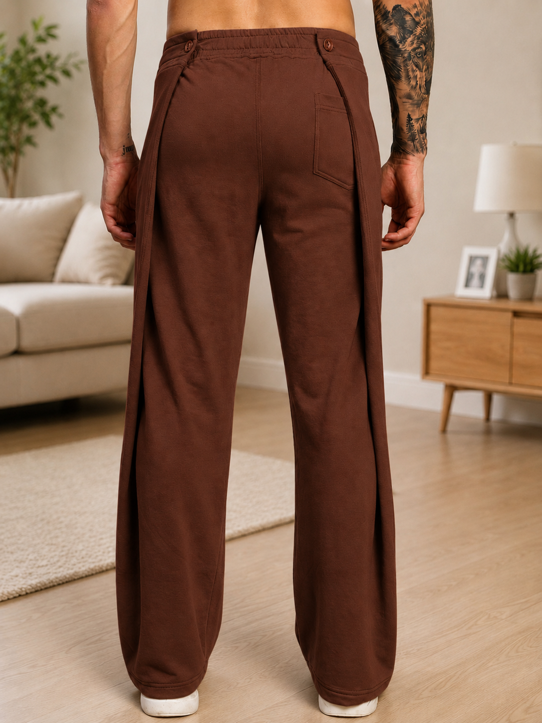 OMEGA FLOW WIDE FIT JOGGERS BROWN