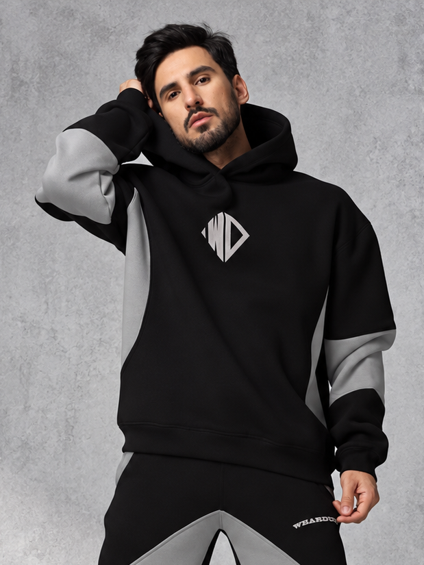 WD GORBCORE HOODIE BLACK-GREY