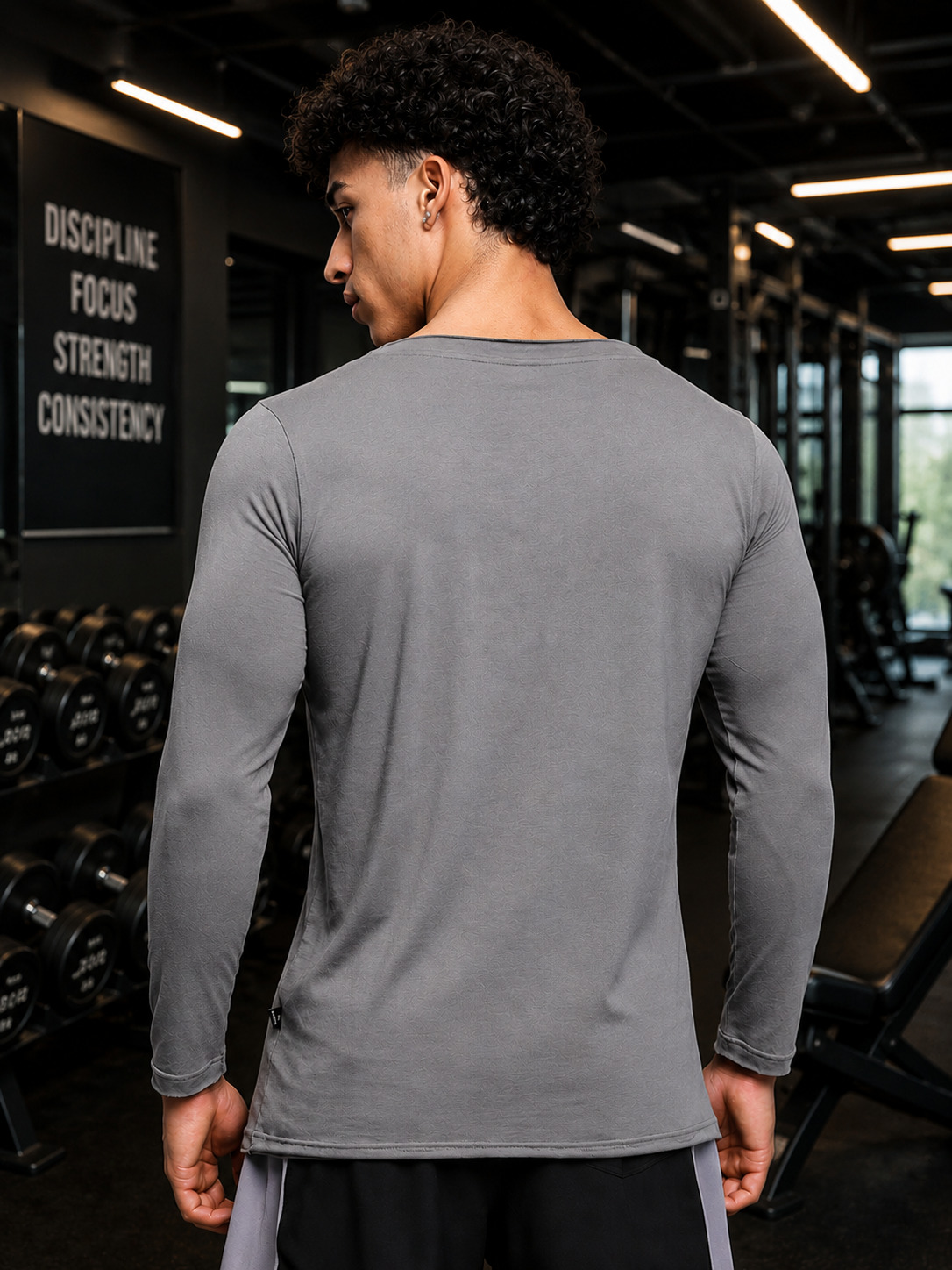 JOEL SLIM FIT COTTON SWEATSHIRT GREY