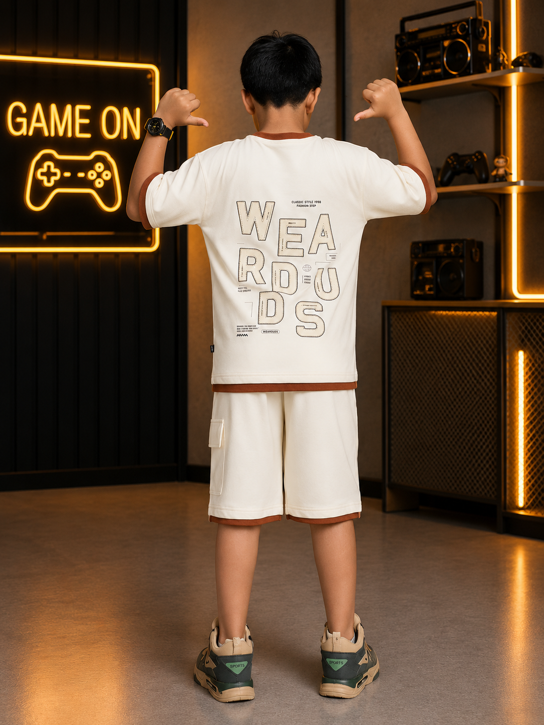 DOWNTOWN CO-ORD FOR BOYS GIRLS OFF-WHITE