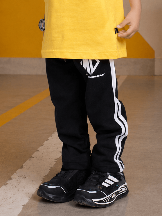 CHAMPION TRACK JOGGER FOR BOYS GIRLS BLACK