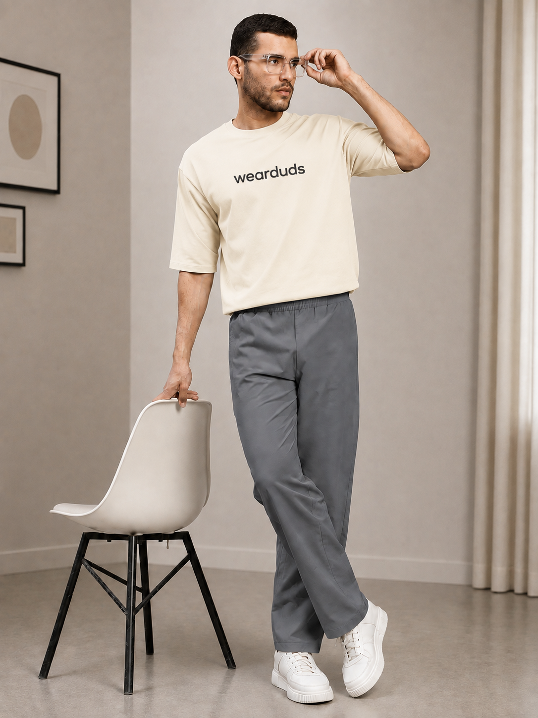 ATHLETIC DRESS TRACK TROUSERS GREY
