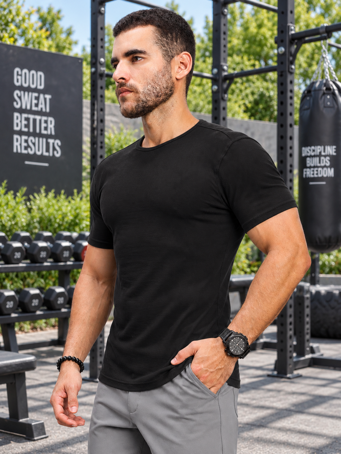 FROSTED AGATE T-SHIRT BLACK