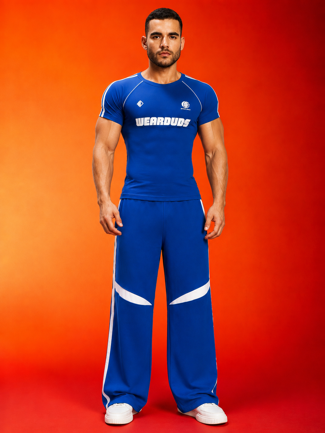ROSTER FIT CO-ORD SET BLUE WHITE