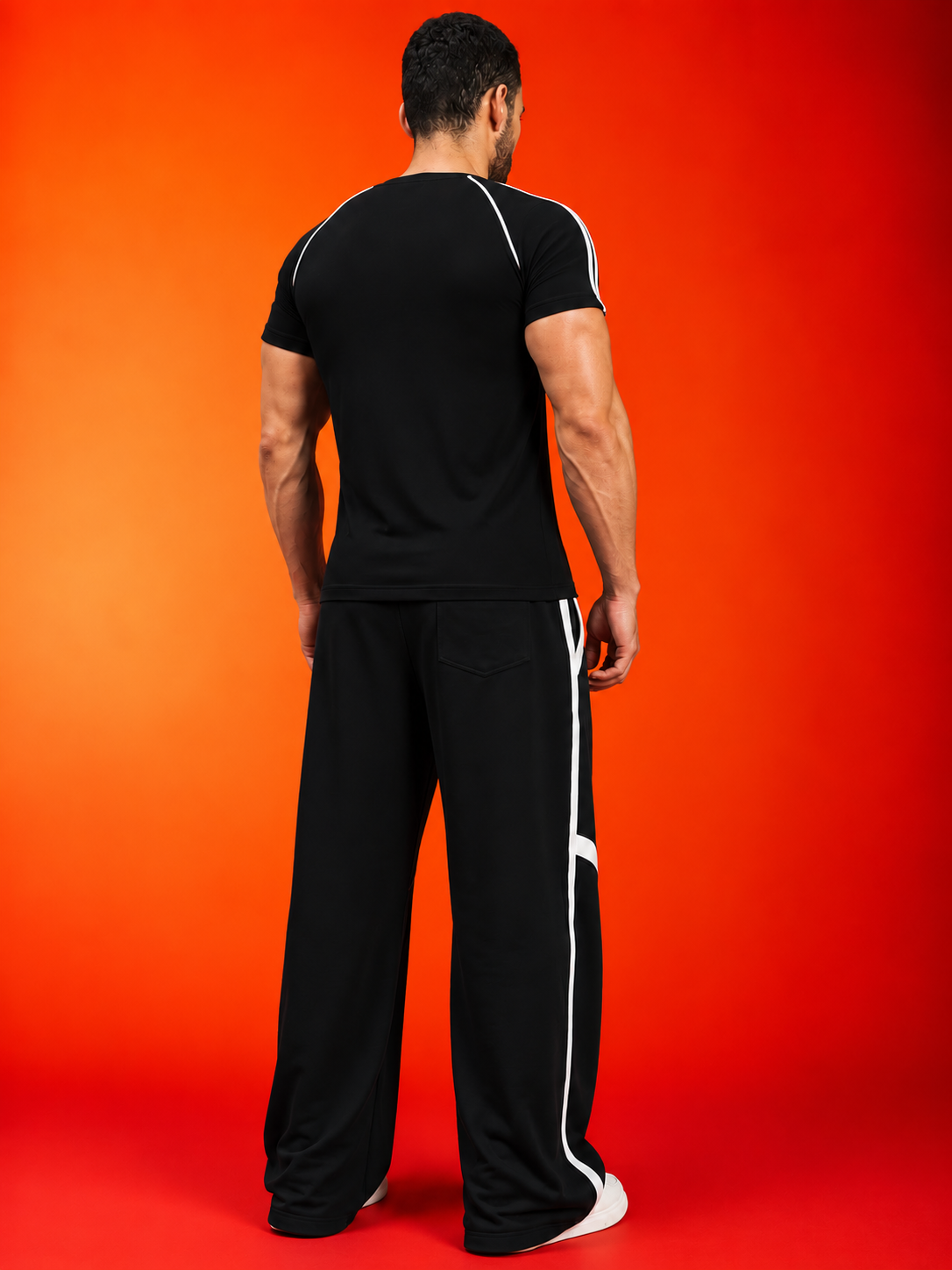 ROSTER FIT CO-ORD SET BLACK WHITE