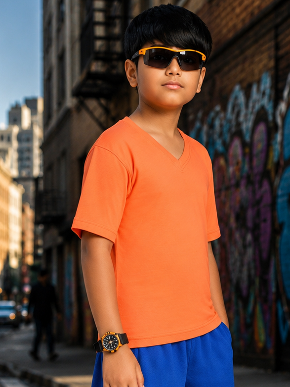 COOLFIT T-SHIRT FOR BOYS GIRLS ORANGE