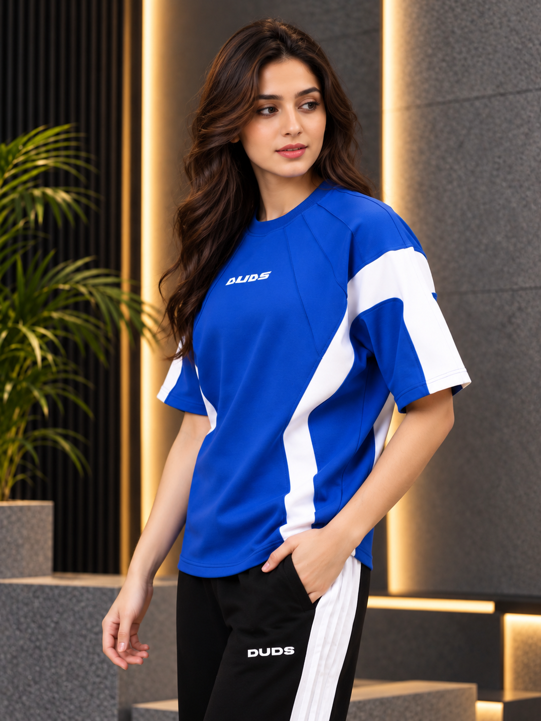 WOMEN WILD FORCE OVER-SIZED T-SHIRT BLUE