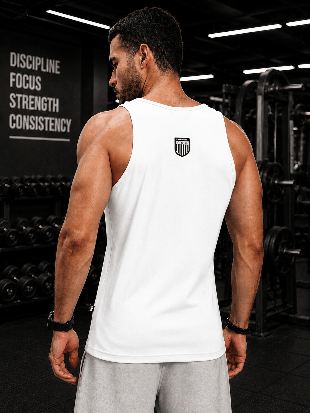 WEARDUDS Shop EASY WEAR VEST GYM T-SHIRT WHITE for a clean, sporty look perfect for gym sessions, workouts, casual outings, and everyday styling.