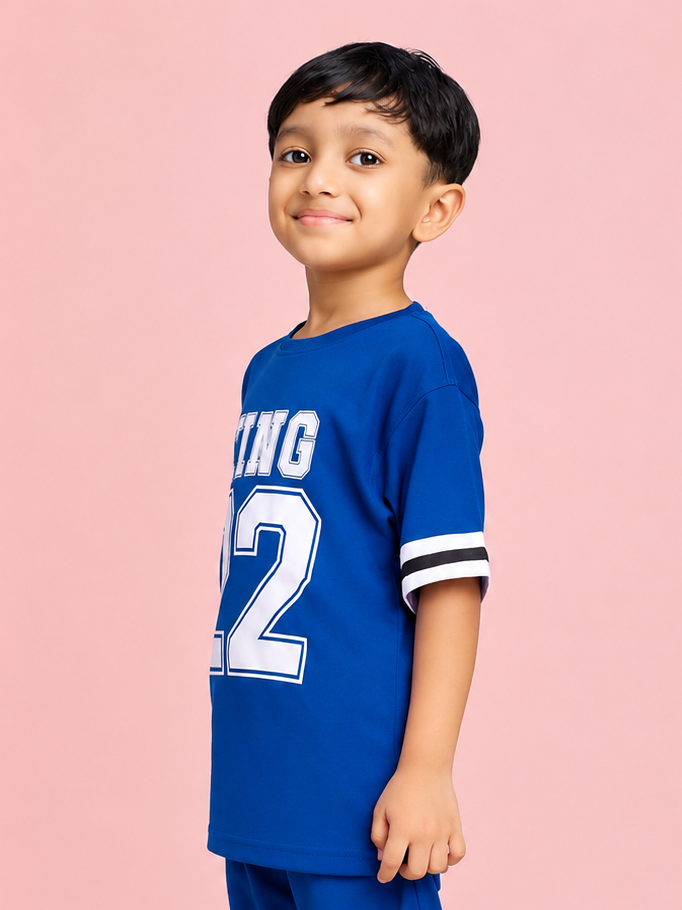 KING 22 VARSITY T-SHIRT FOR BOYS GIRLS BLUE