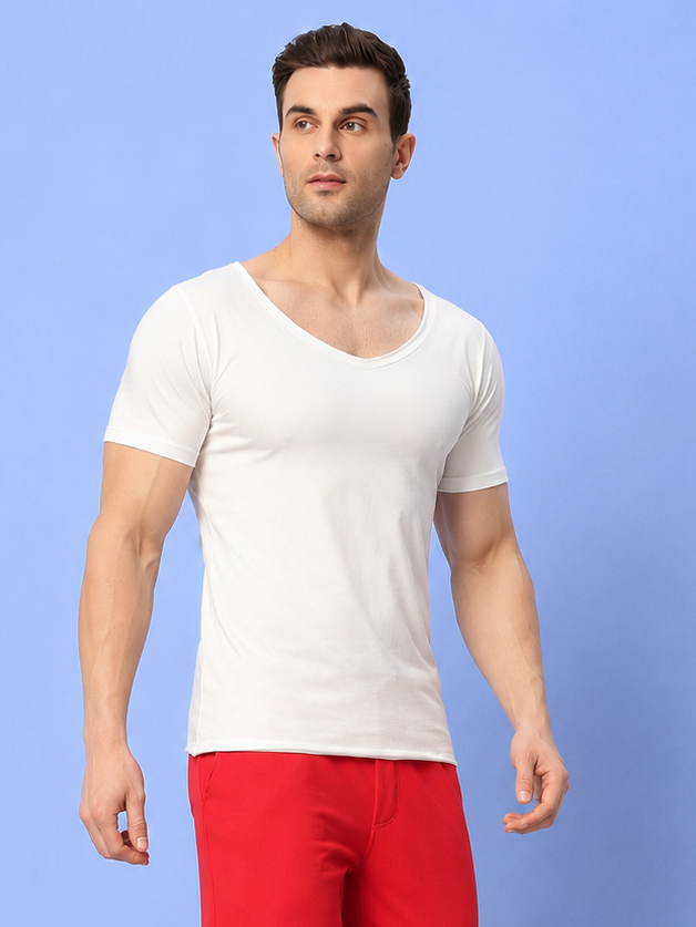 RICKY REGULAR FIT COTTON T-SHIRT WHITE