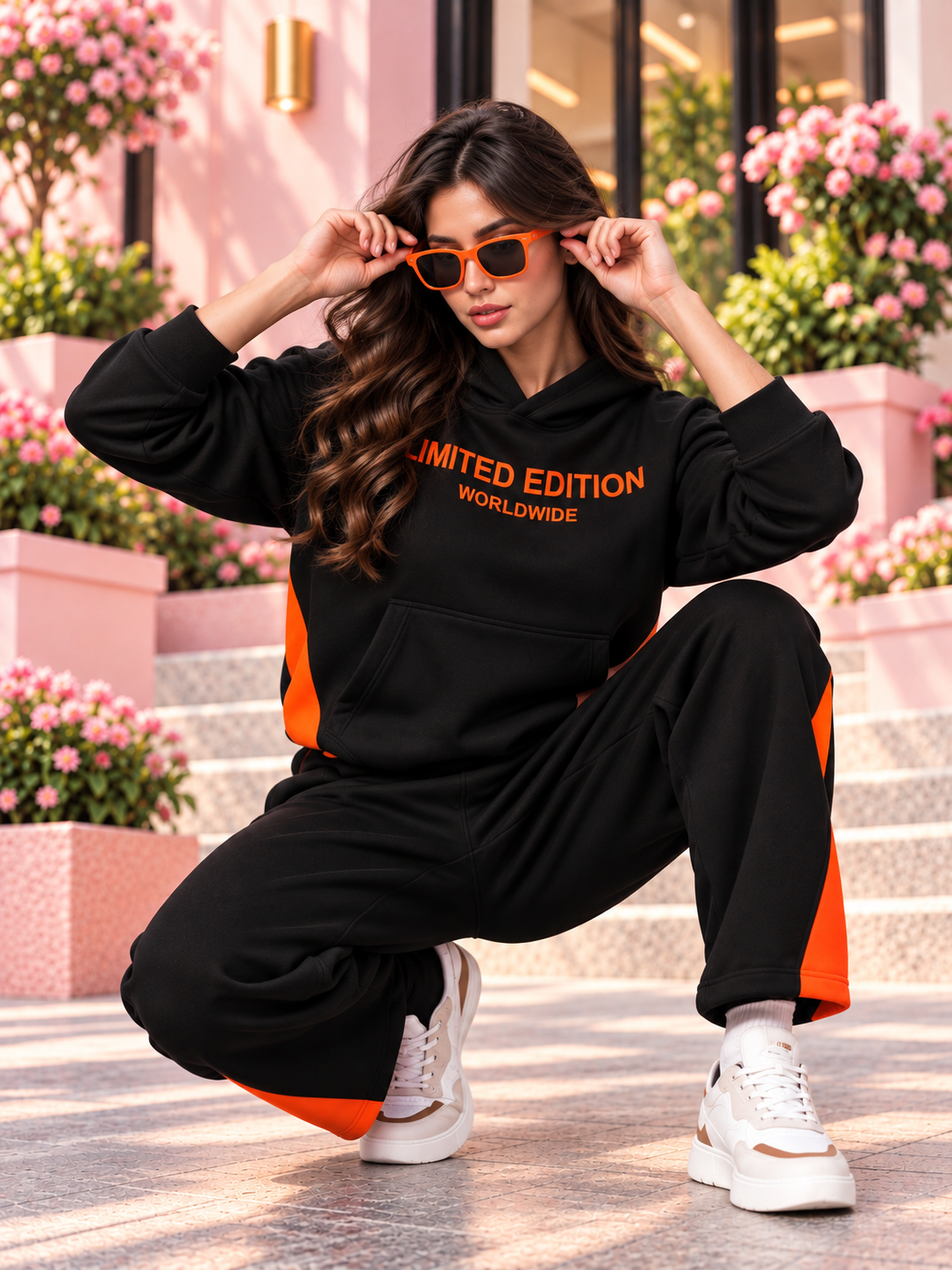 WOMEN WORLDWIDE COTTON FLEECE JOGGER BLACK