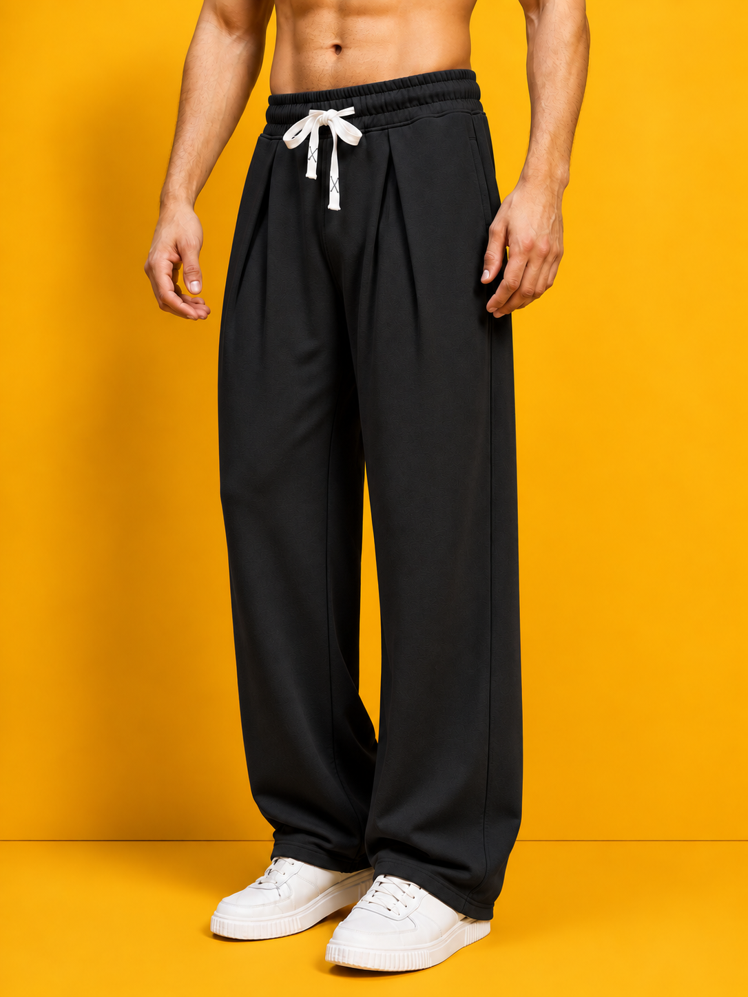 DRAPE TAILORED FIT JOGGERS BLACK