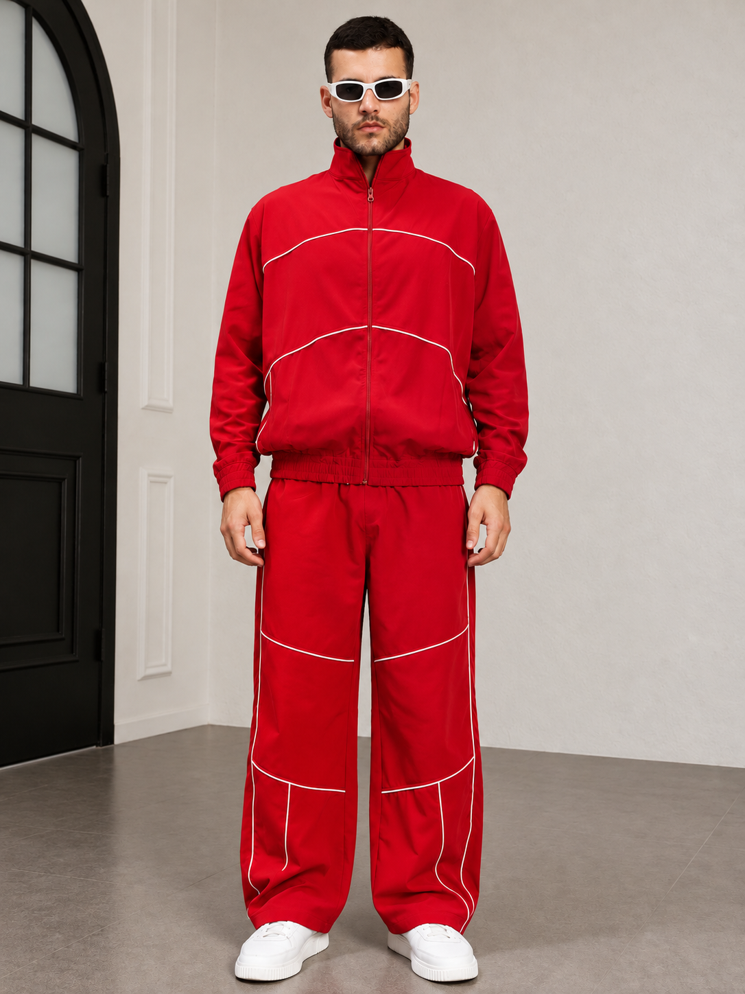RAIDER CO-ORD SET FULL ZIPPER RED