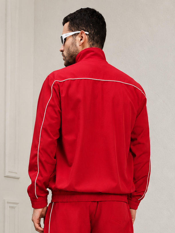 RAIDER POLYESTER FULL ZIPPER JACKET RED
