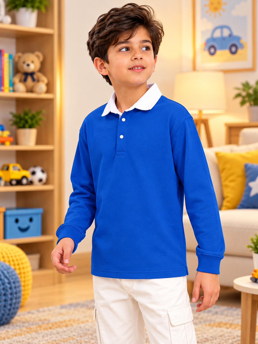SAGOL POLO OVERSIZED SWEATSHIRT KIDS ROYAL BLUE