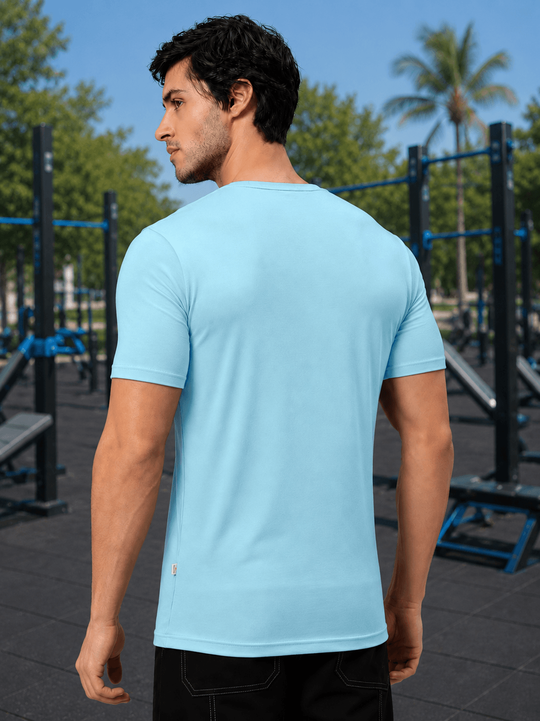 BEDROCK FIT REGULAR FIT T-SHIRT SKY BLUE