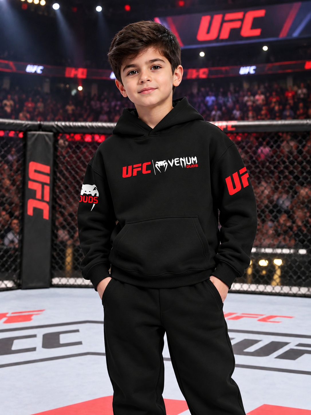 WEARDUDS VENUM FLEECE HOODIE FOR KIDS BLACK