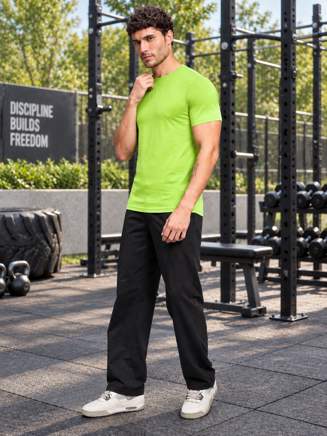 CLASSIC SLIM FIT T-SHIRT NEON GREEN