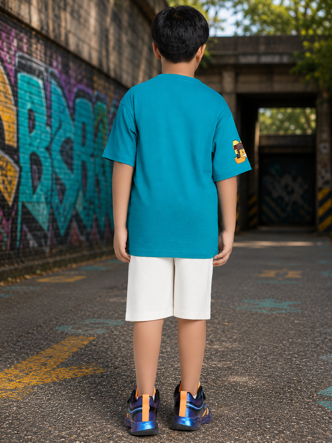 JUNIOR CO-ORD FOR BOYS GIRLS BLUE WHITE