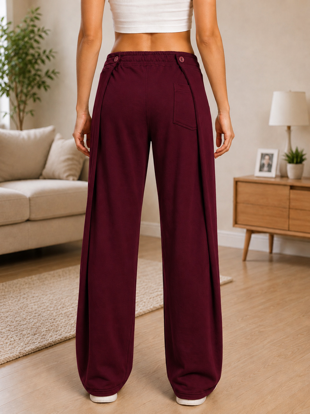 WOMEN OMEGA FLOW WIDE FIT JOGGERS MAROON