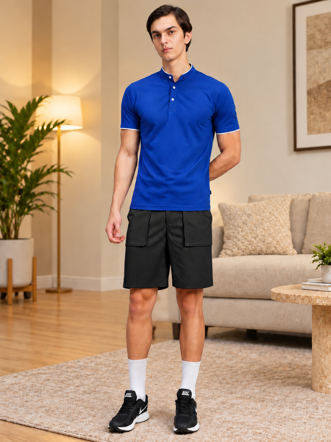 BERMUDA OVERSIZED POCKET SHORT BLACK